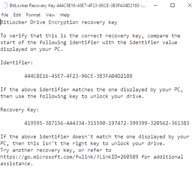 Find your Bitlocker Recovery Key – Aka.ms/recoverykeyfaq