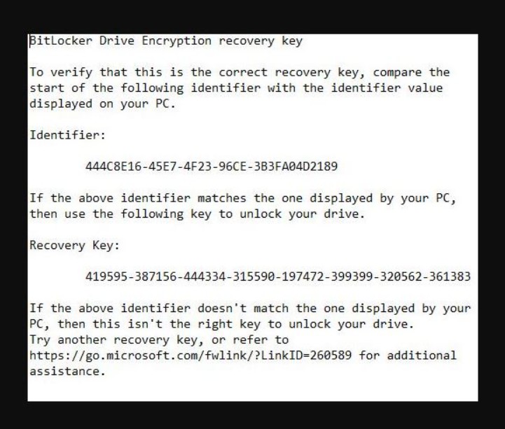 aka.ms/myrecoverykey.com - BitLocker Recovery Key find